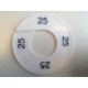 Maatring 9 cm wit/zw 25 